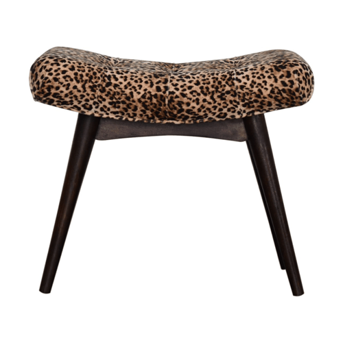 WillowStone Leopard Print Curved Bench