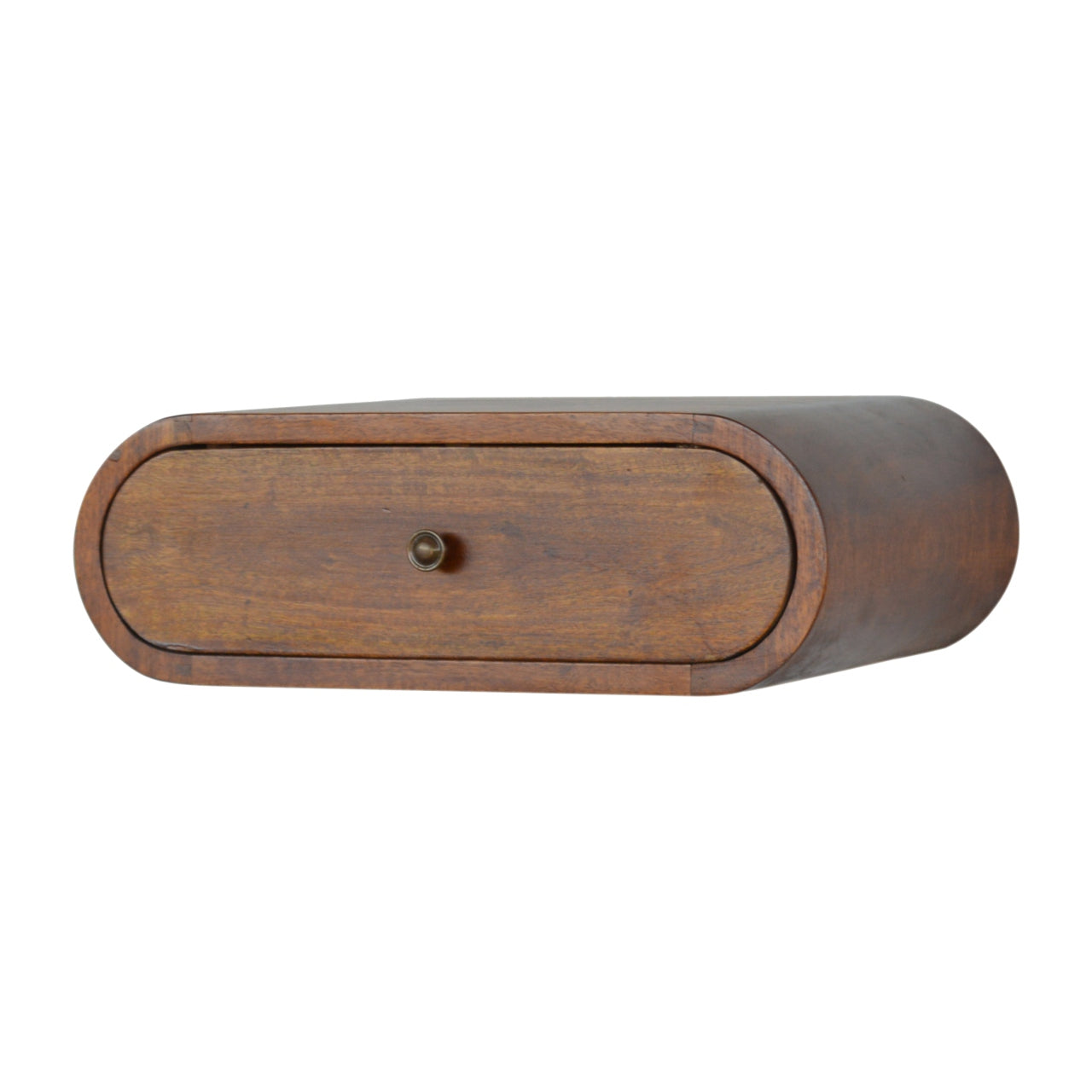 Wall Mounted Round Chestnut Nightstand