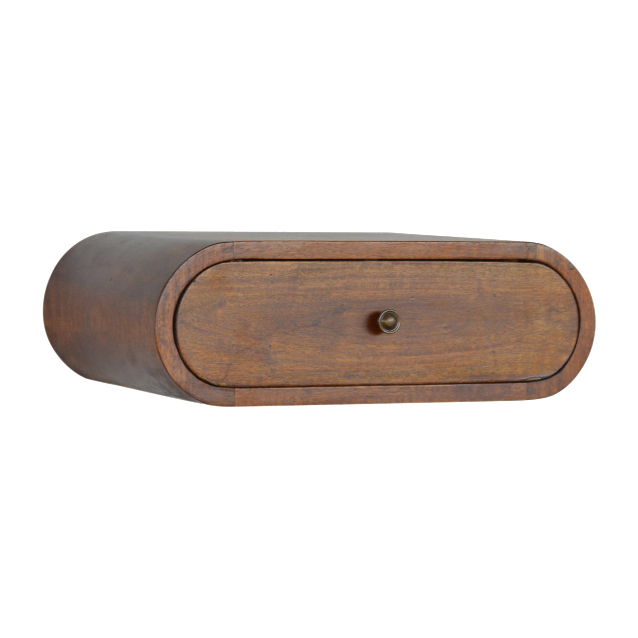 Wall Mounted Round Chestnut Nightstand
