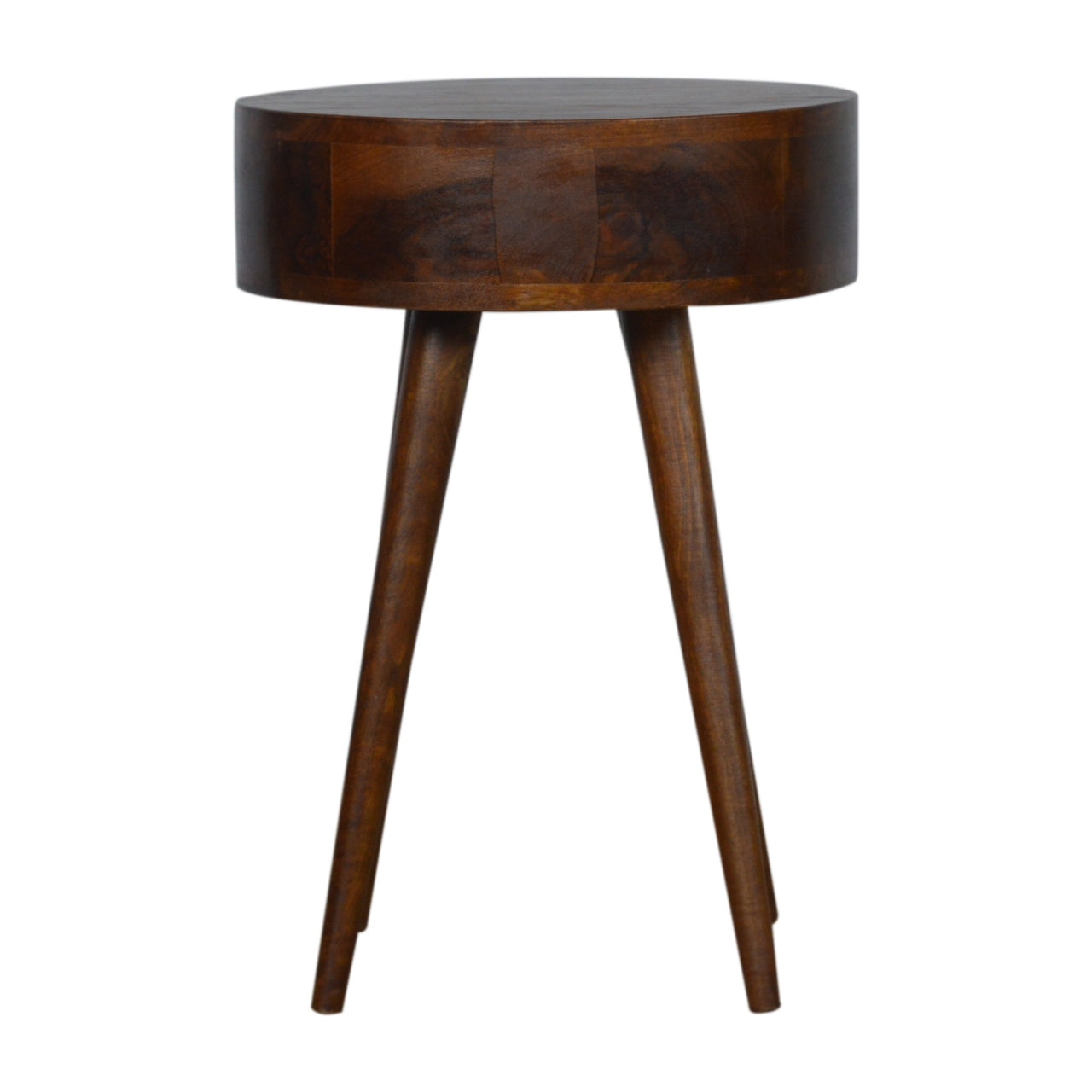 Nordic Chestnut Circular Nightstand