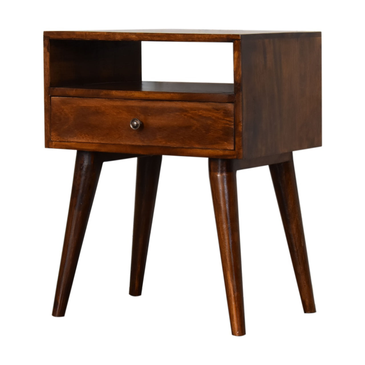 Modern Chestnut Solid Wood Nightstand