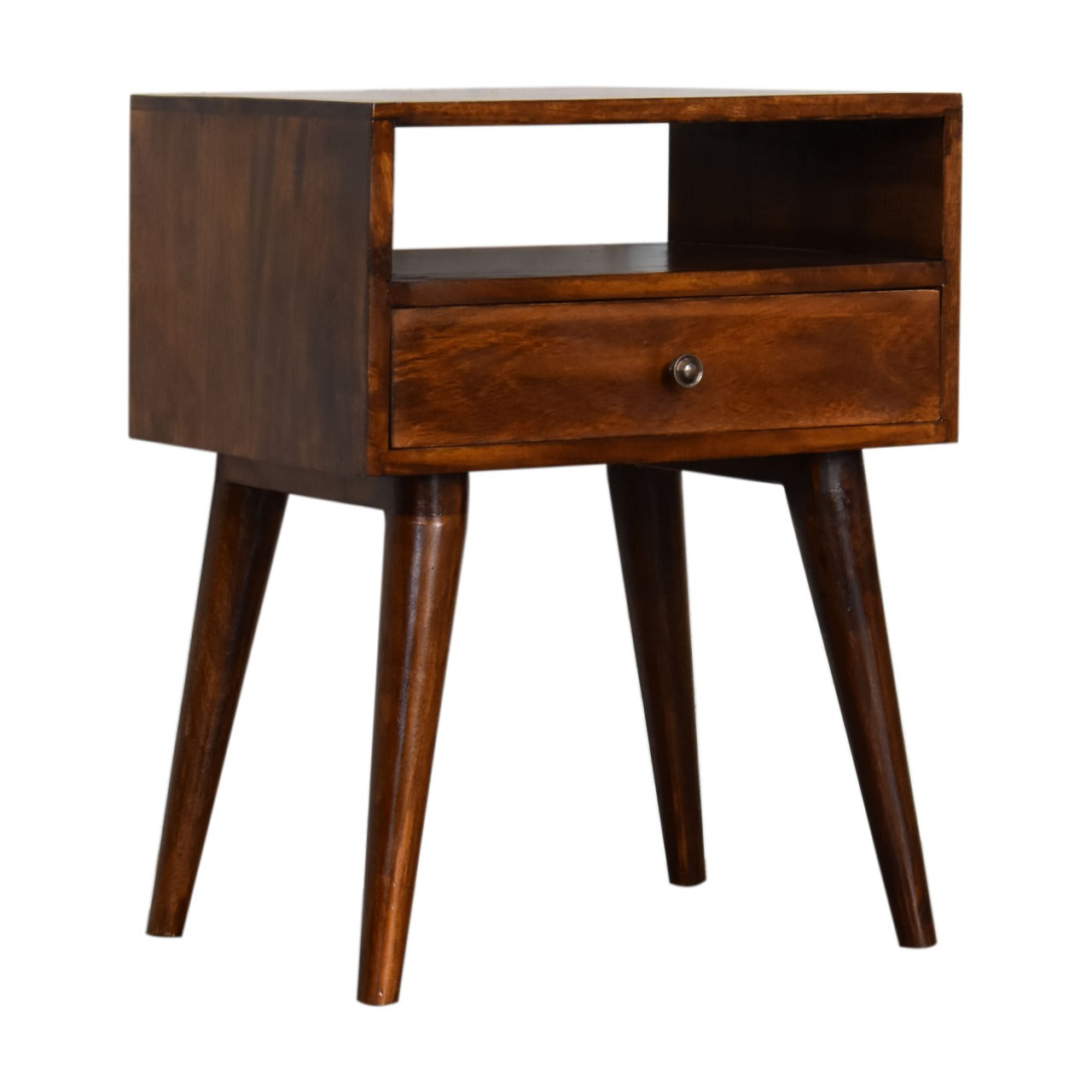 Modern Chestnut Solid Wood Nightstand