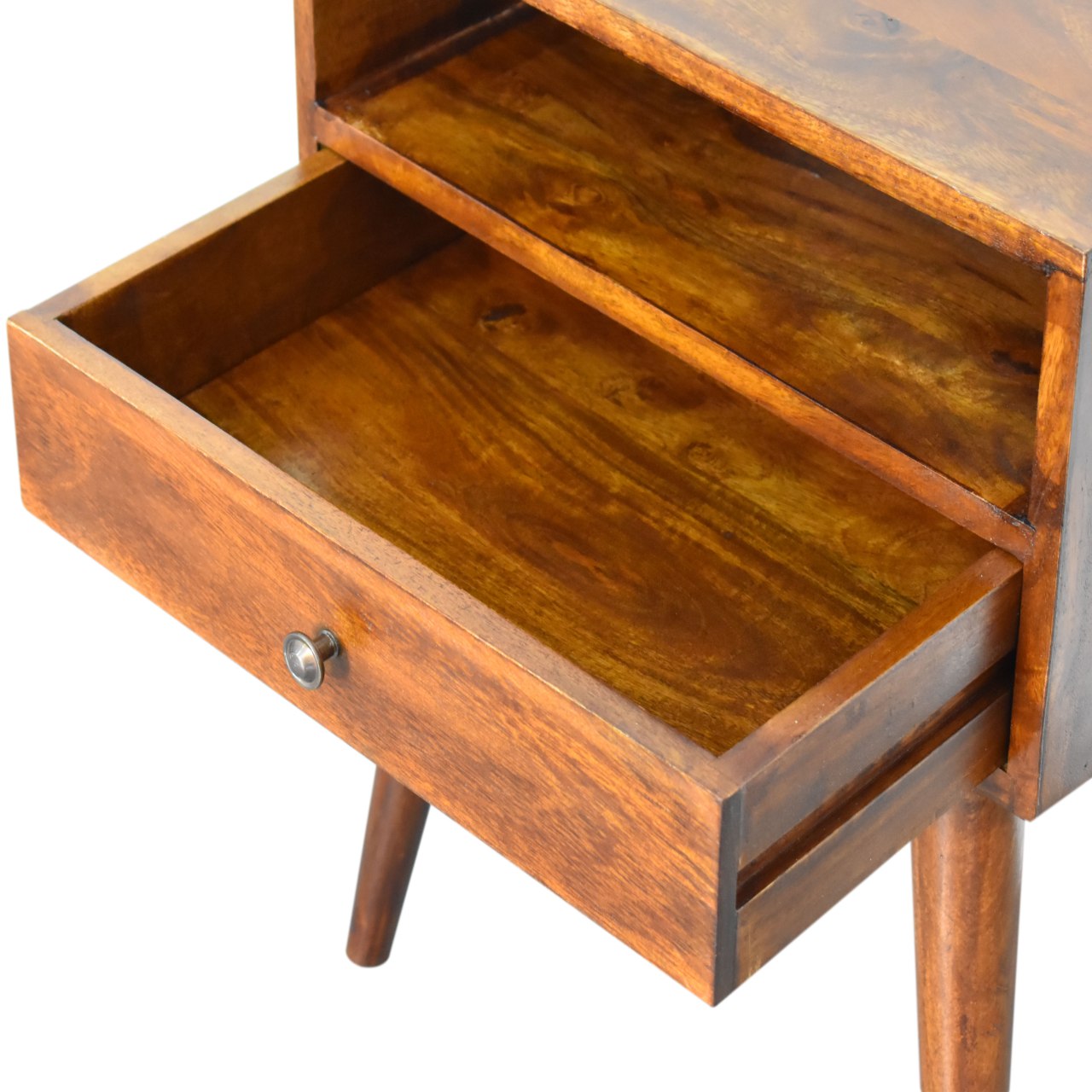 Modern Chestnut Solid Wood Nightstand