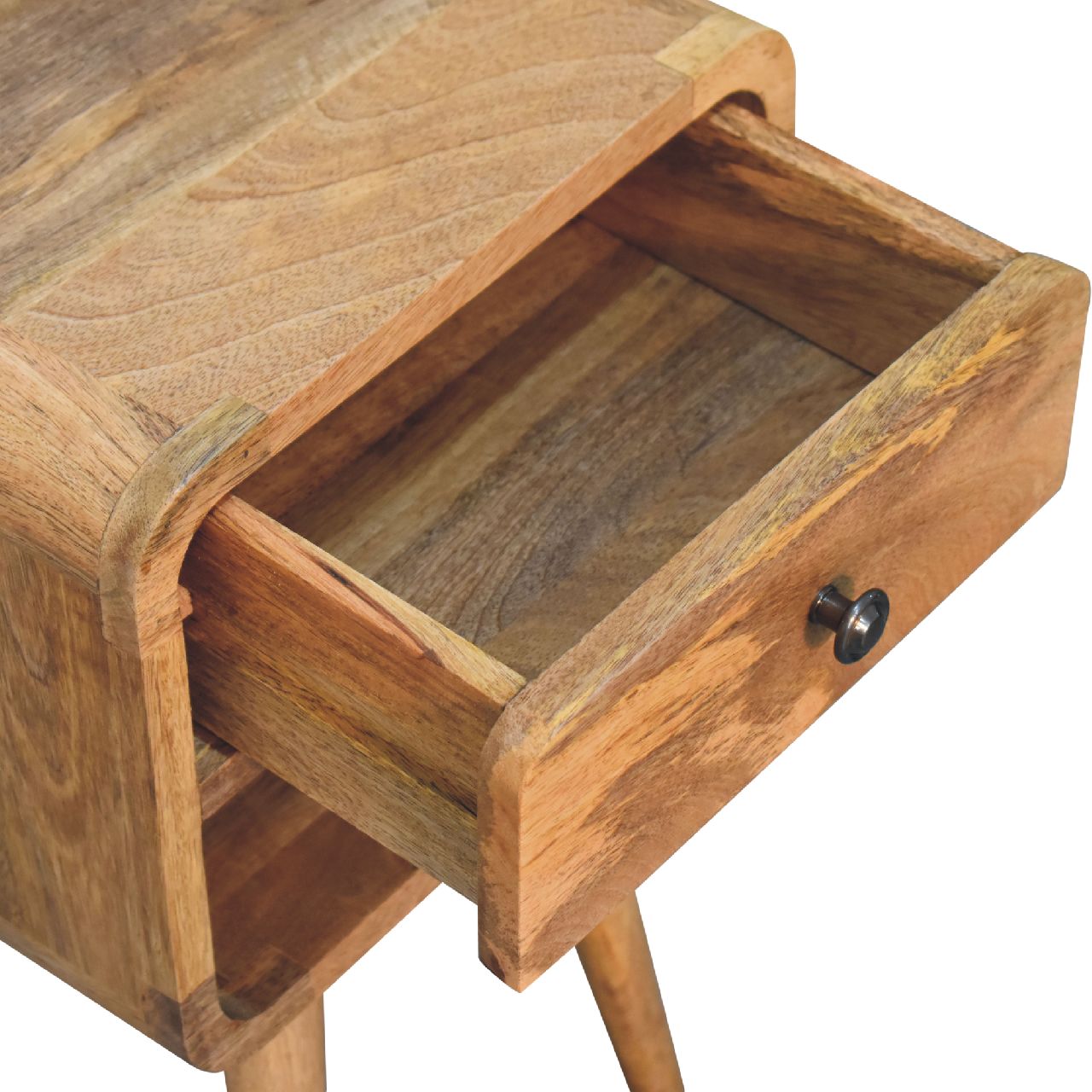 Mini Oak-ish Curve Lower Nightstand