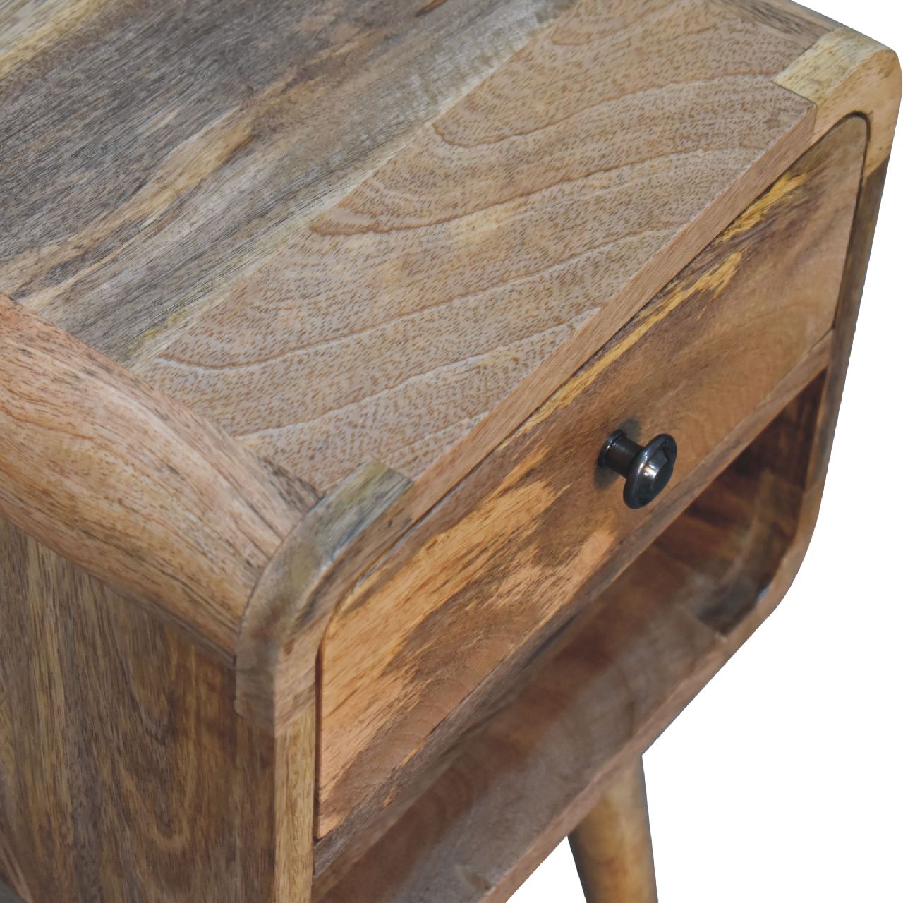 Mini Oak-ish Curve Lower Nightstand