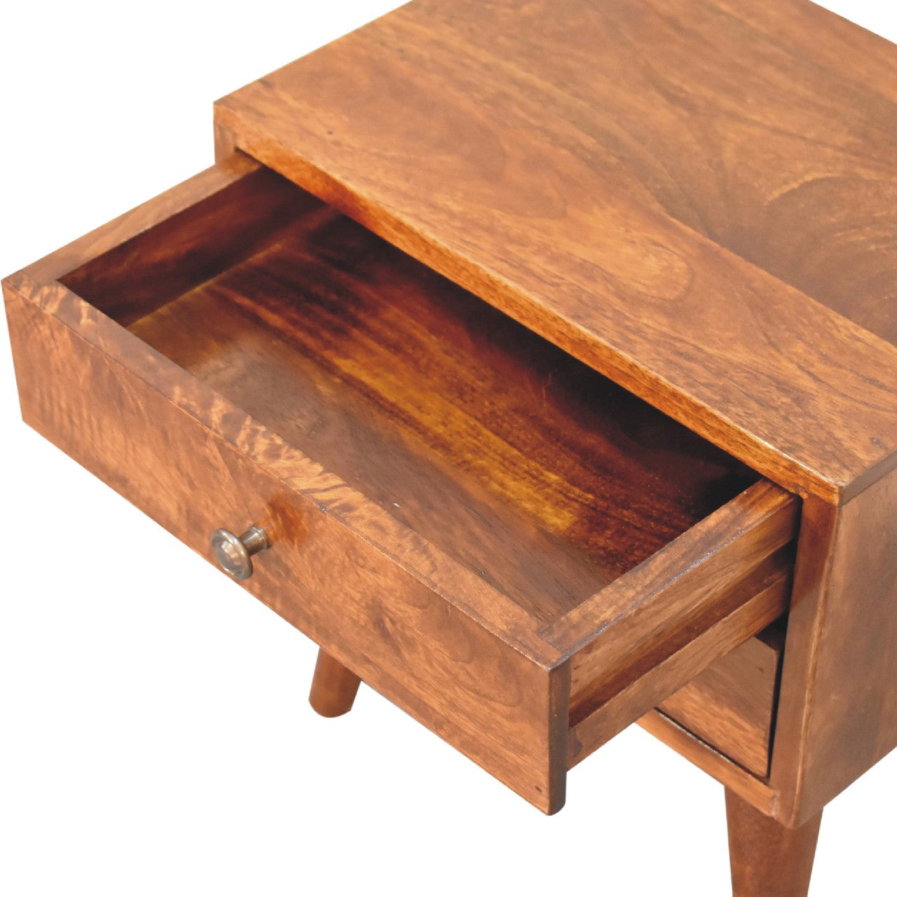 Mini Chestnut Modern Nightstand
