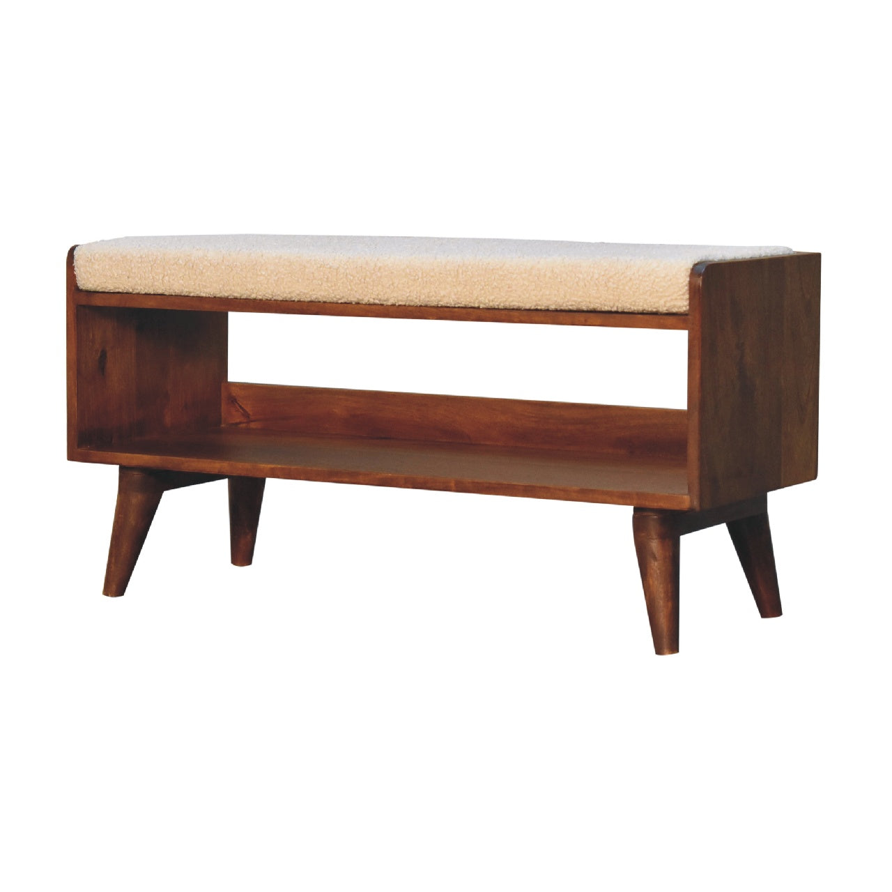 WillowStone Boucle Nordic Storage Bench