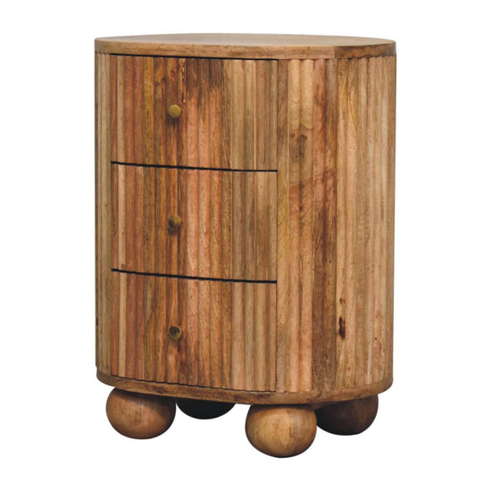 Soba 3-Drawer Ball Nightstand