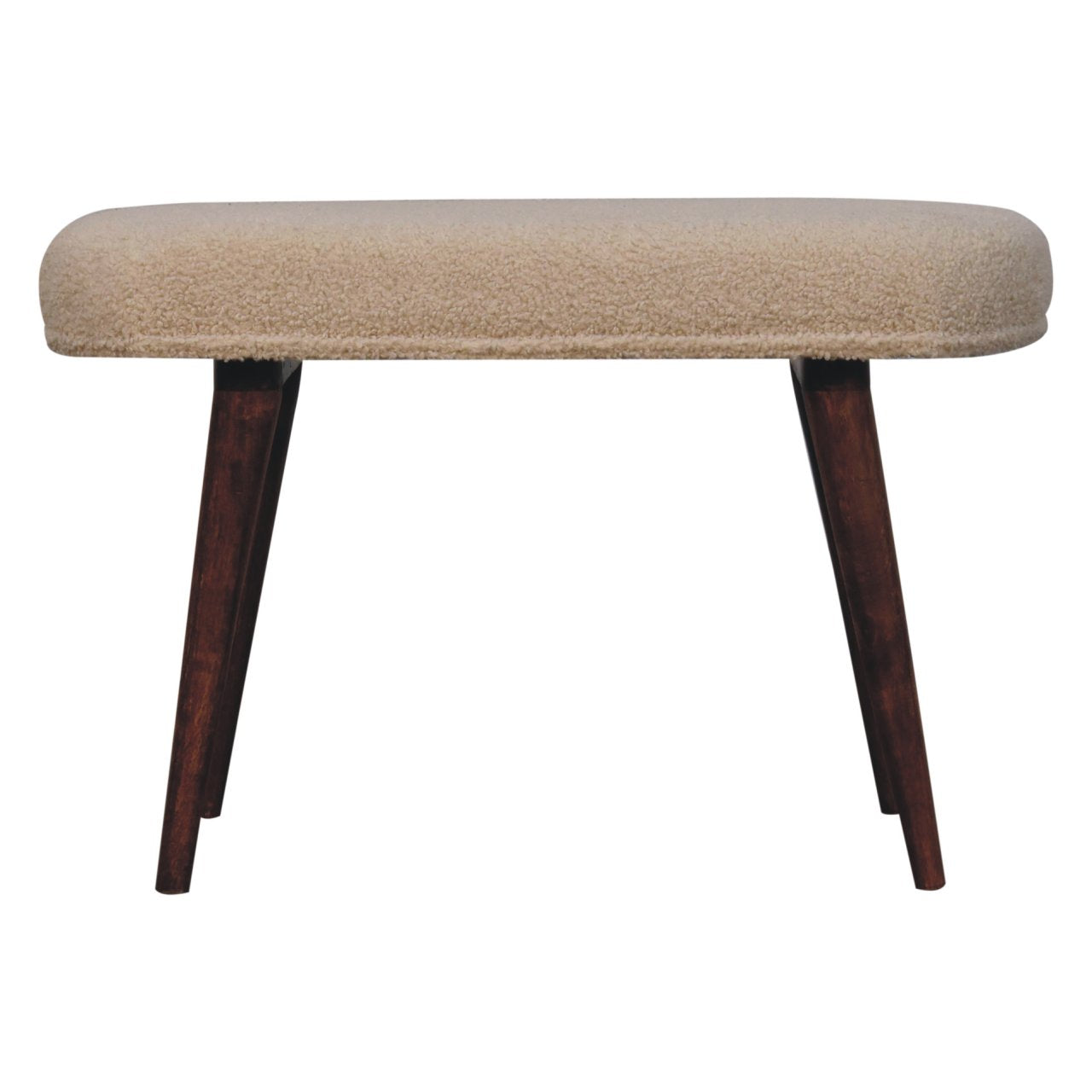 WillowStone Honey Caramel Boucle Cream Nordic Bench