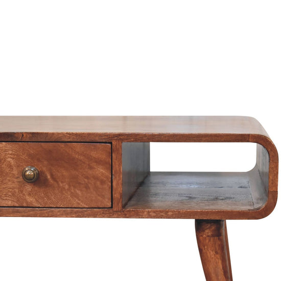 Curved Honey Caramel Coffee Table