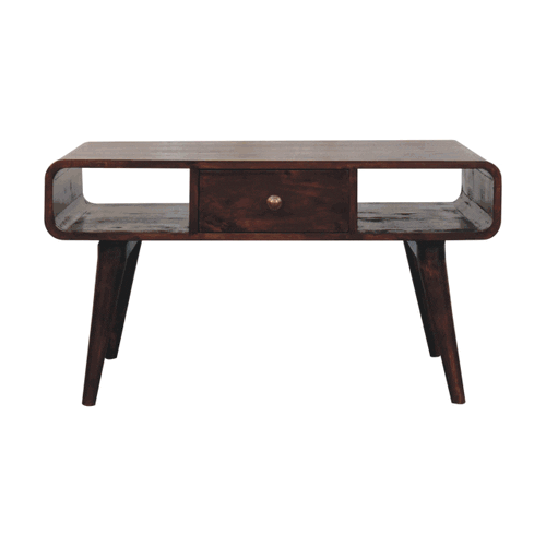 WillowStone Curved California Walnut Coffee Table