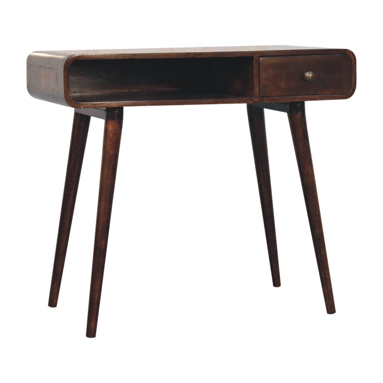 WillowStone Curved California Walnut Writing Desk