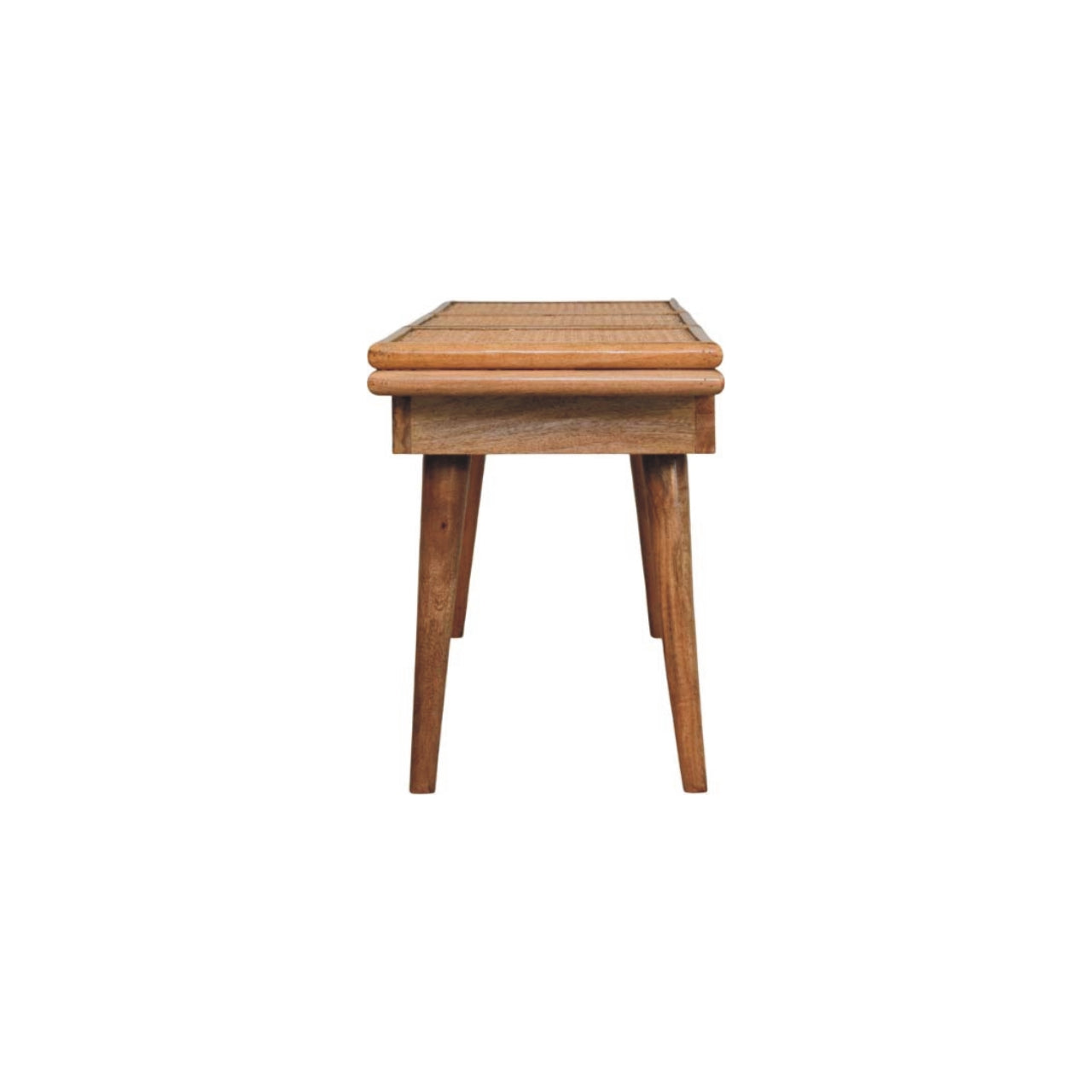 WillowStone Larissa Triple Accent Oak-ish Cane Bench