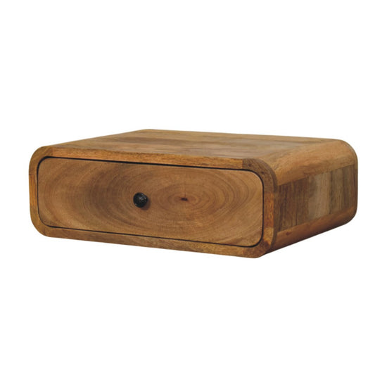 Avora Wall-Mounted 1-Drawer Nightstand - California Walnut Finish