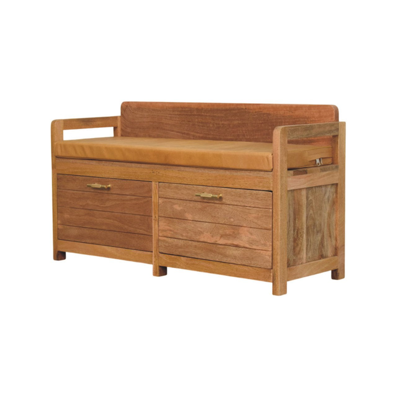 WillowStone Oxford Oak-ish 2 Drawer Storage Bench