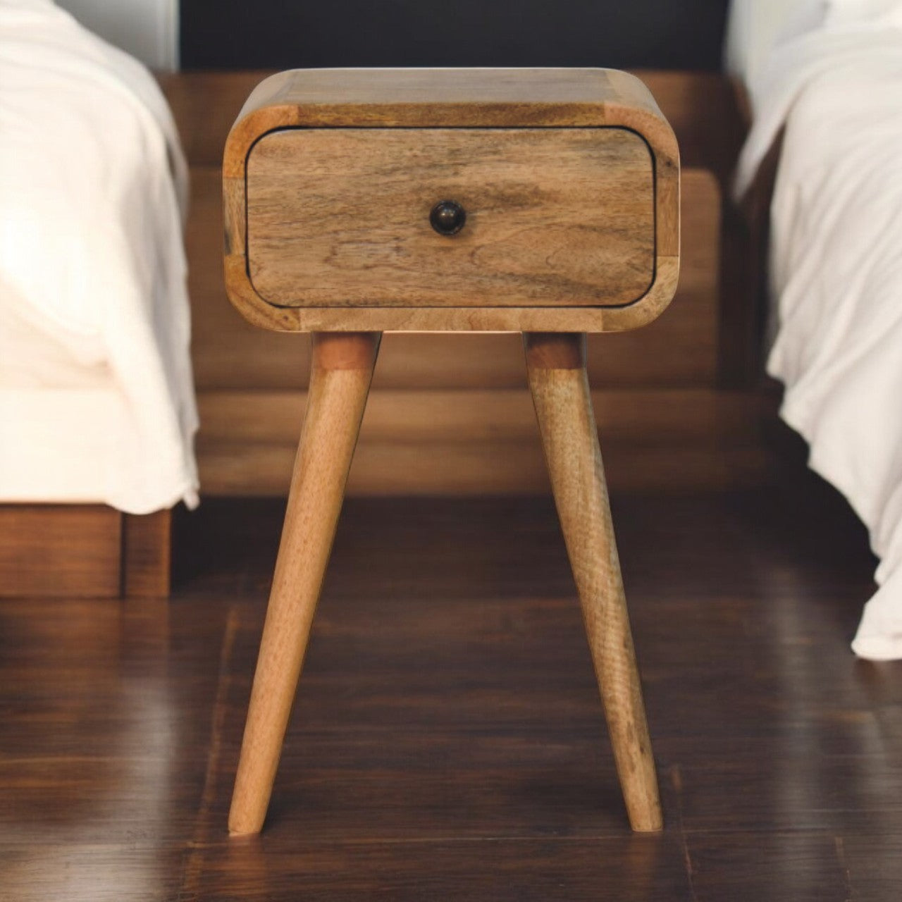 WillowStone Avora Mini Oak-ish Nightstand with 1 drawer