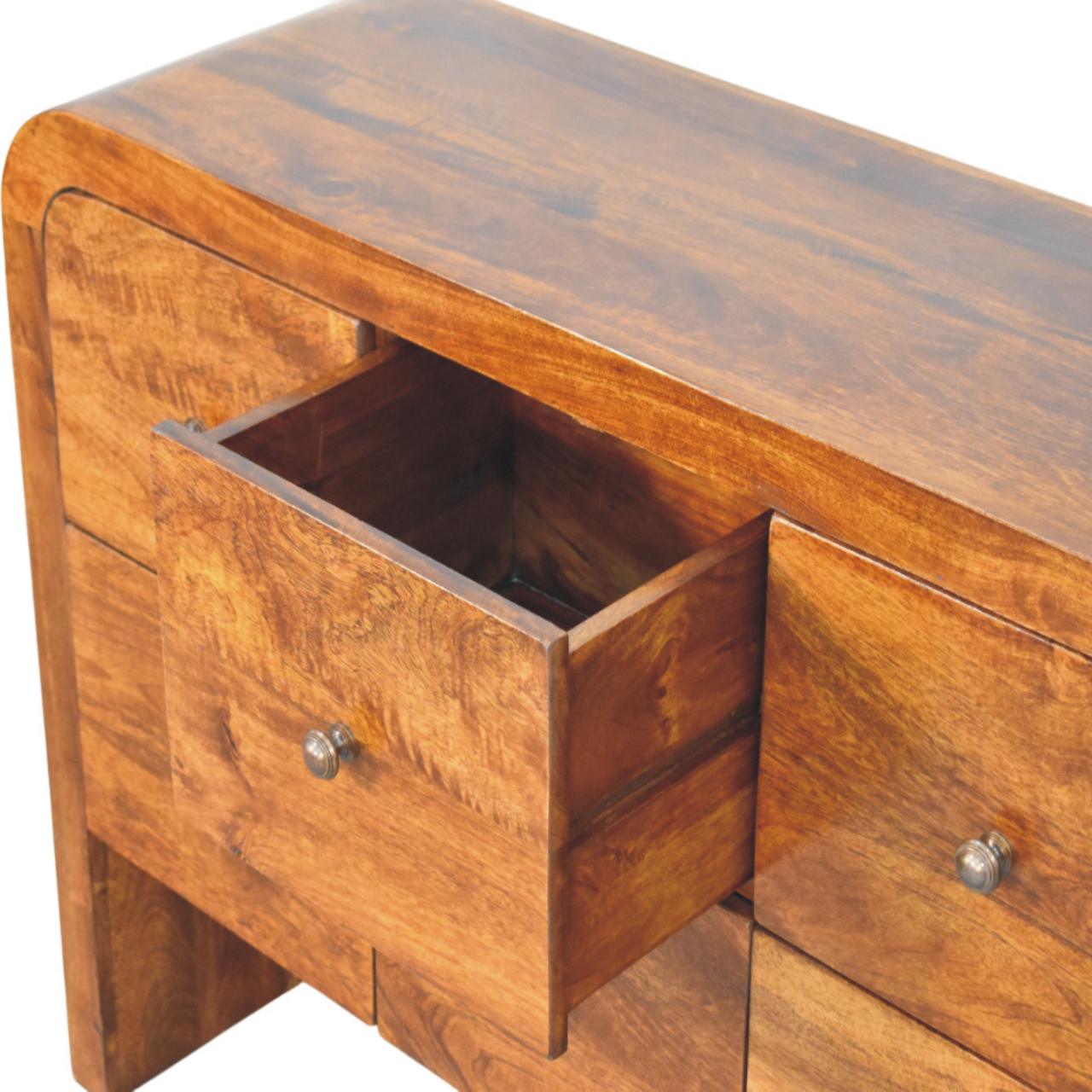 WillowStone Darcy 3 over 3 Drawer Chest in Chestnut Finish