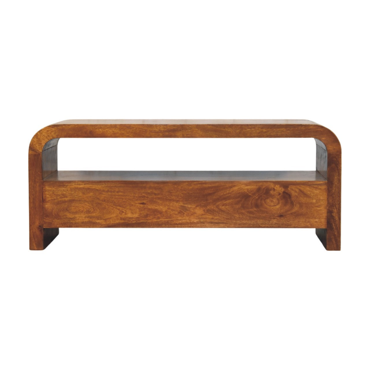 WillowStone Darcy 3 drawer Open Shelf Chestnut Media unit