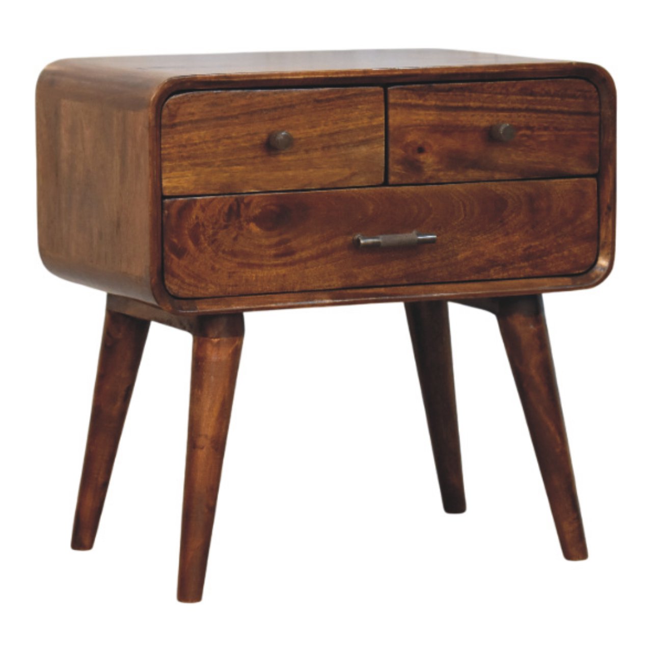 WillowStone Avora 3-Drawer Chestnut Nightstand