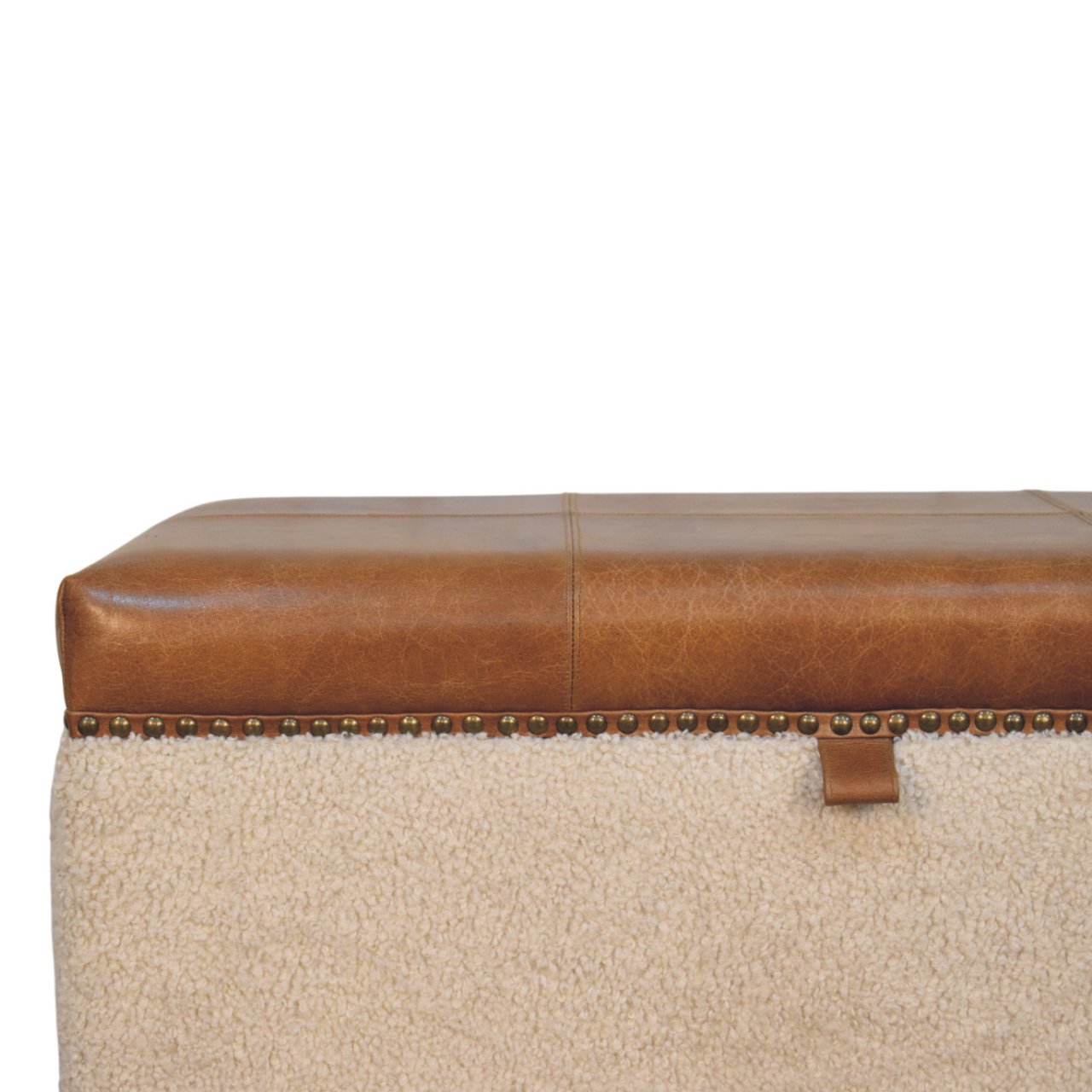 WillowStone Boucle Lid- up Storage Ottoman