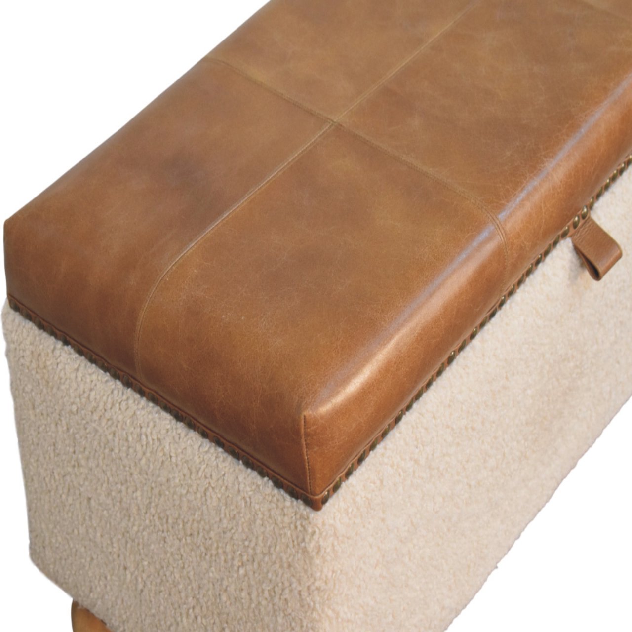 WillowStone Boucle Lid- up Storage Ottoman