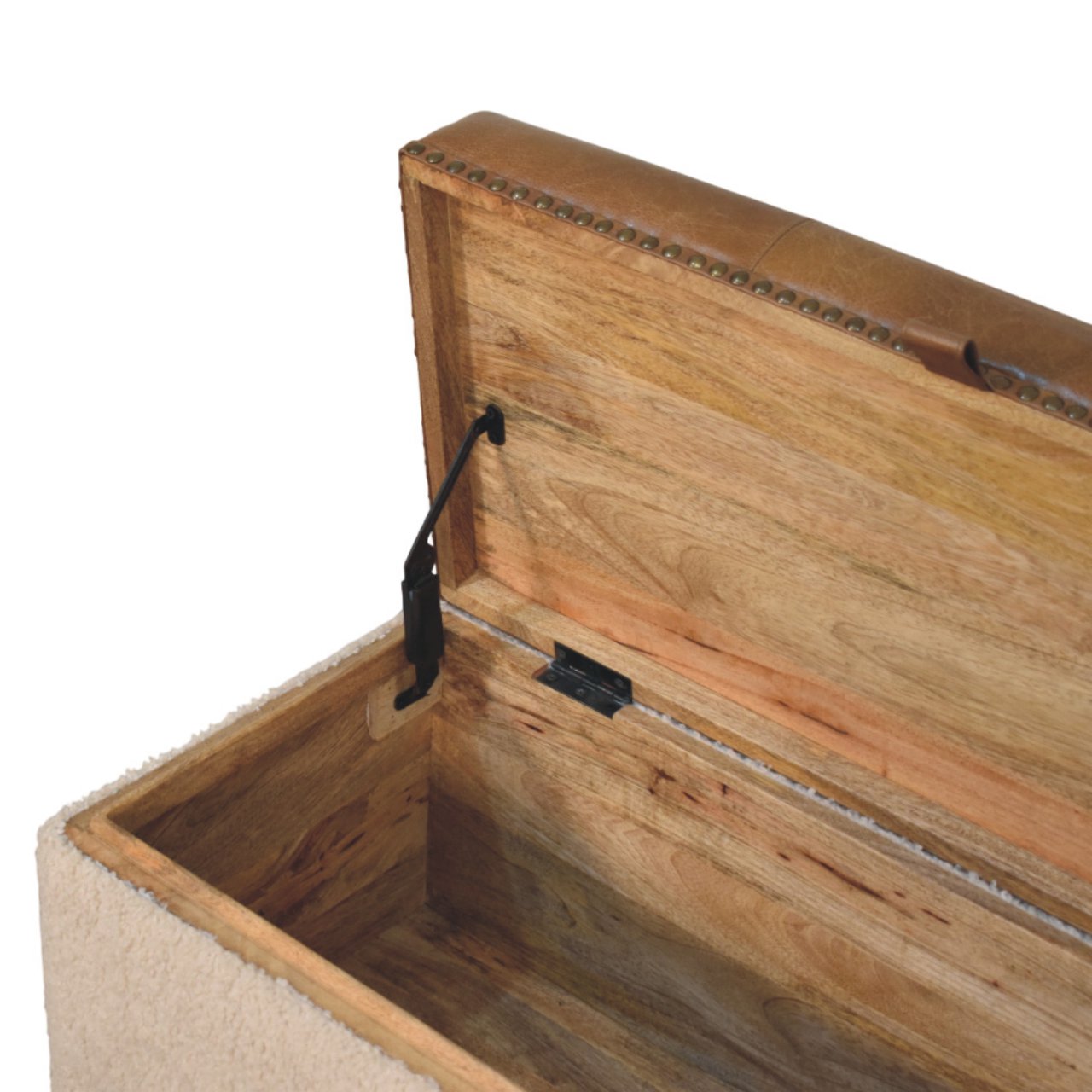 WillowStone Boucle Lid- up Storage Ottoman