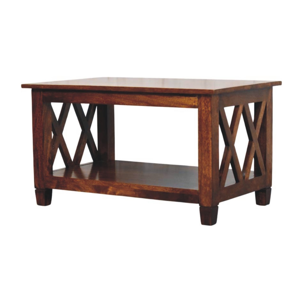 WillowStone Belmont X-Frame Chestnut Coffee Table