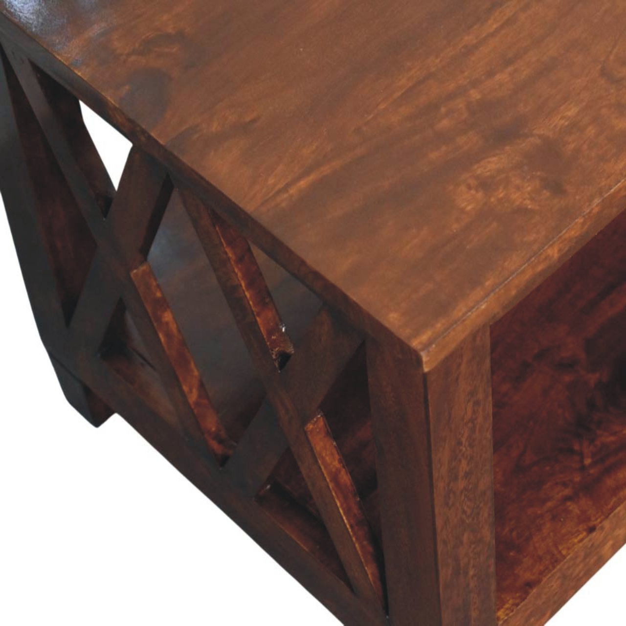 WillowStone Belmont X-Frame Chestnut Coffee Table