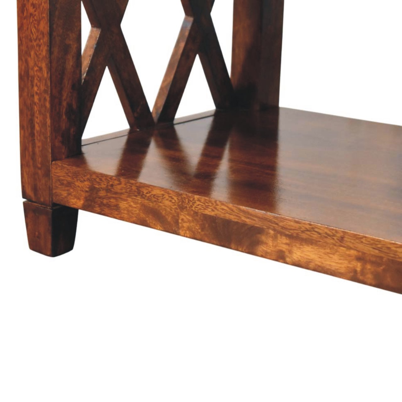 WillowStone Belmont X-Frame Chestnut Coffee Table
