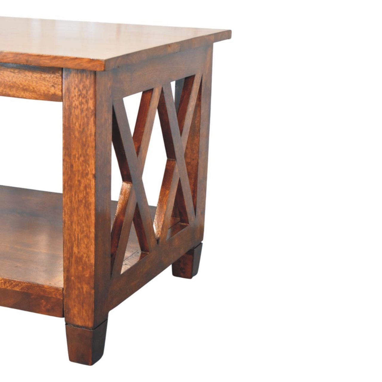 WillowStone Belmont X-Frame Chestnut Coffee Table