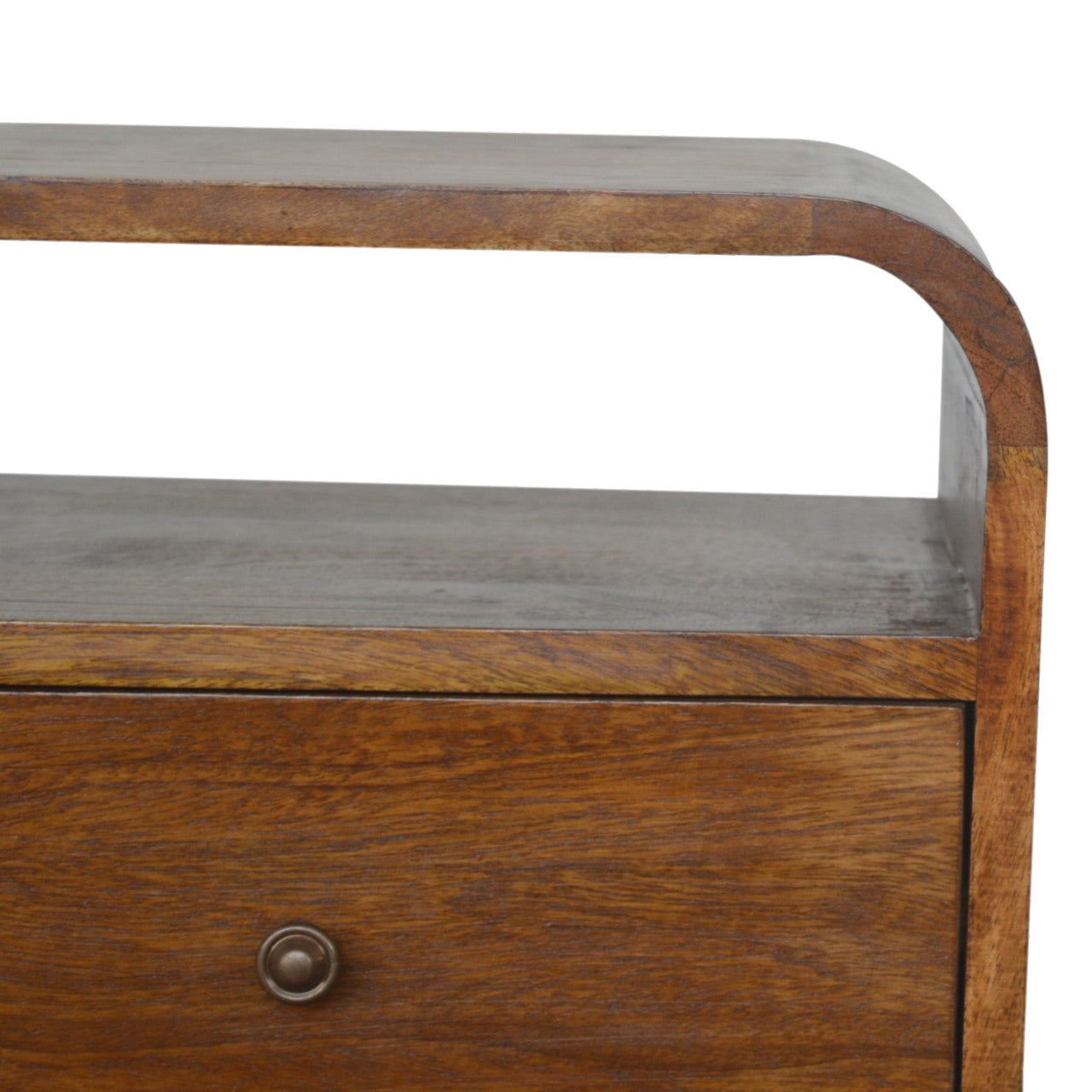 Chestnut Curve 2 Drawer Nightstand