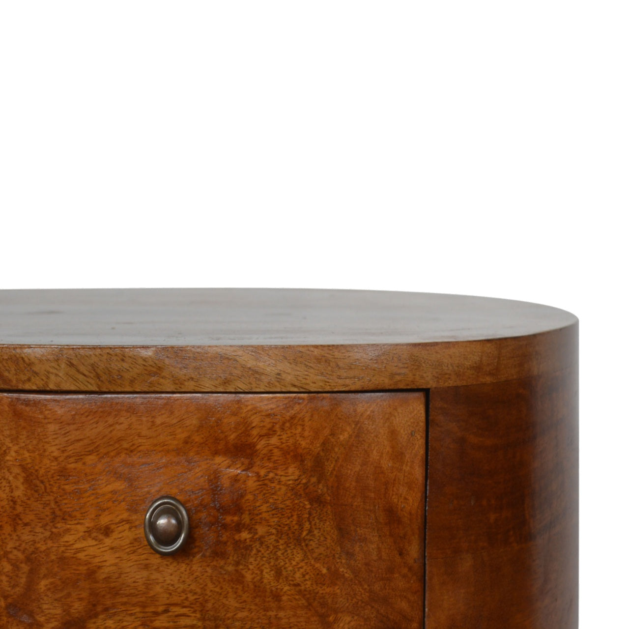 Chestnut Rounded Nightstand Table