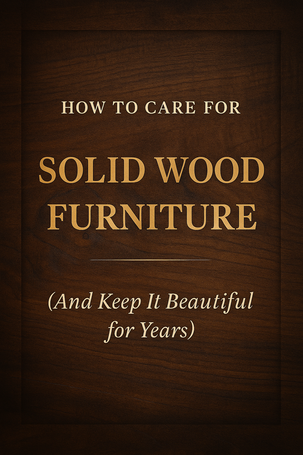 How to Care for Solid Wood Furniture (And Keep It Beautiful for Years)