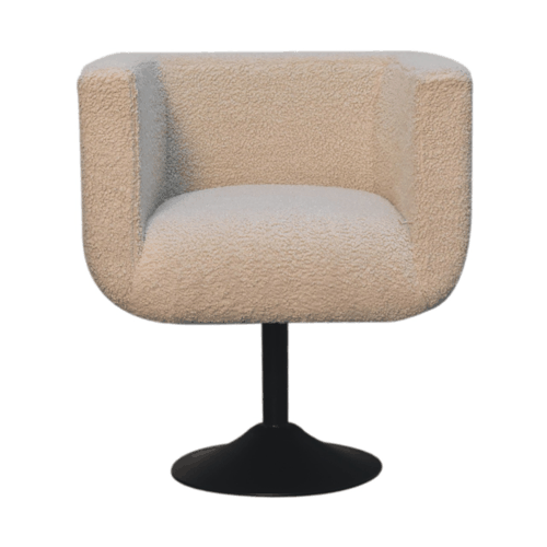 WillowStone Cream Boucle Swivel Chair