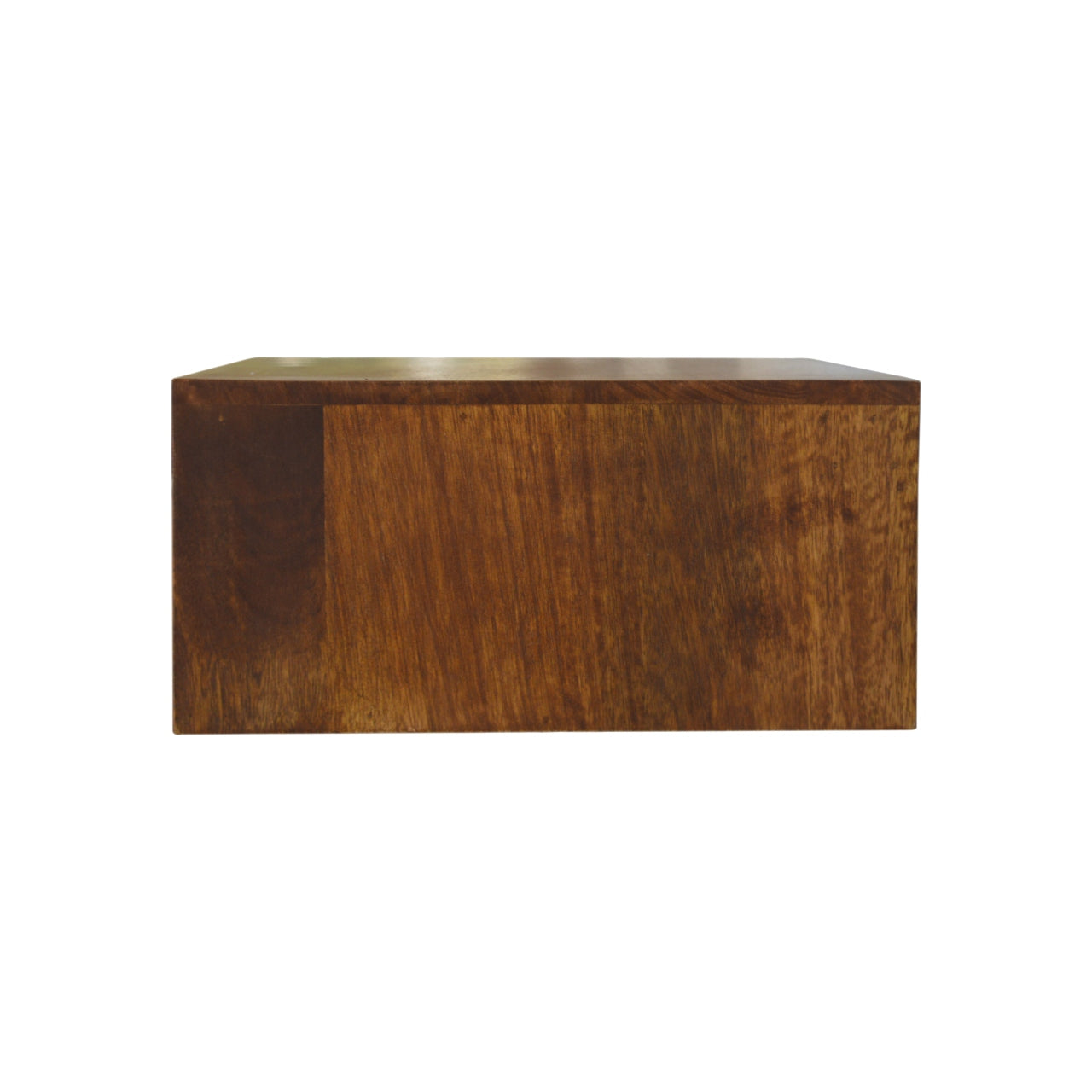 Floating Chestnut Brass Nightstand
