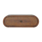 Wall-Mounted Round Nightstand - Chestnut Finish