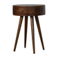 Circular Nordic Nightstand - Chestnut Finish