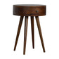 Circular Nordic Nightstand - Chestnut Finish