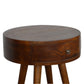 Circular Nordic Nightstand - Chestnut Finish