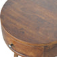 Circular Nordic Nightstand - Chestnut Finish