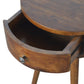 Circular Nordic Nightstand - Chestnut Finish