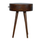 Circular Nordic Nightstand - Chestnut Finish