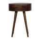 Circular Nordic Nightstand - Chestnut Finish