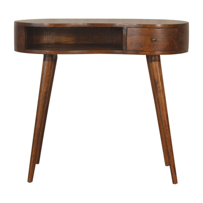 WillowStone Chestnut Rounded Writing Desk – handcrafted solid wood furniture by WillowStone