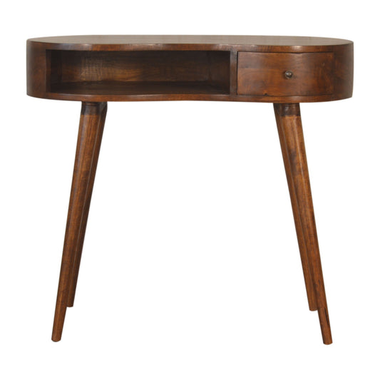 WillowStone Chestnut Rounded Writing Desk – handcrafted solid wood furniture by WillowStone