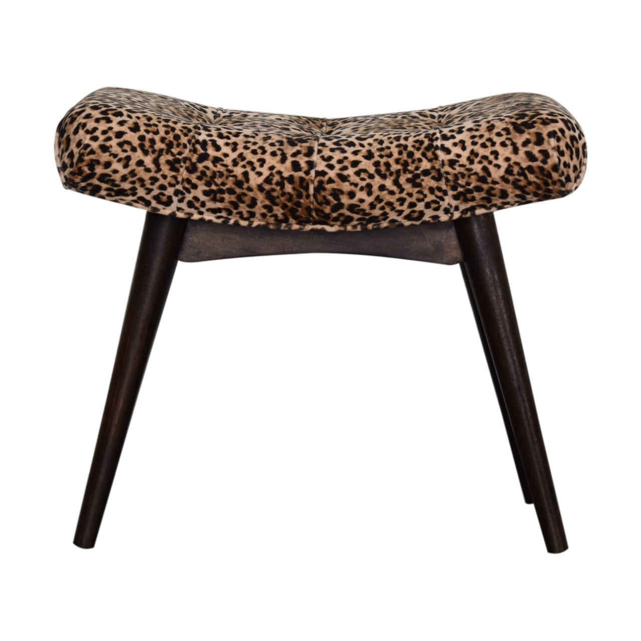 WillowStone Leopard Print Curved Bench