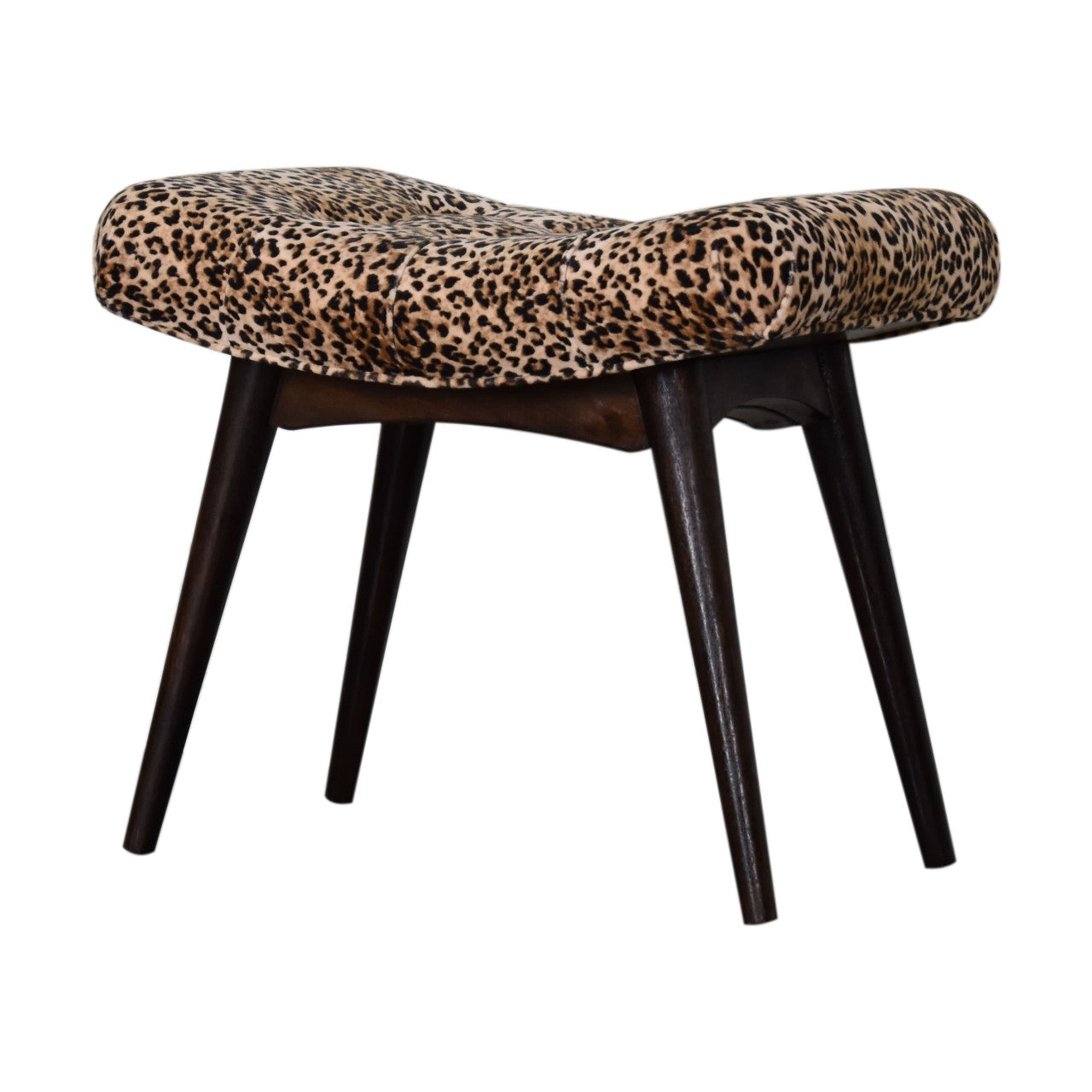 WillowStone Leopard Print Curved Bench