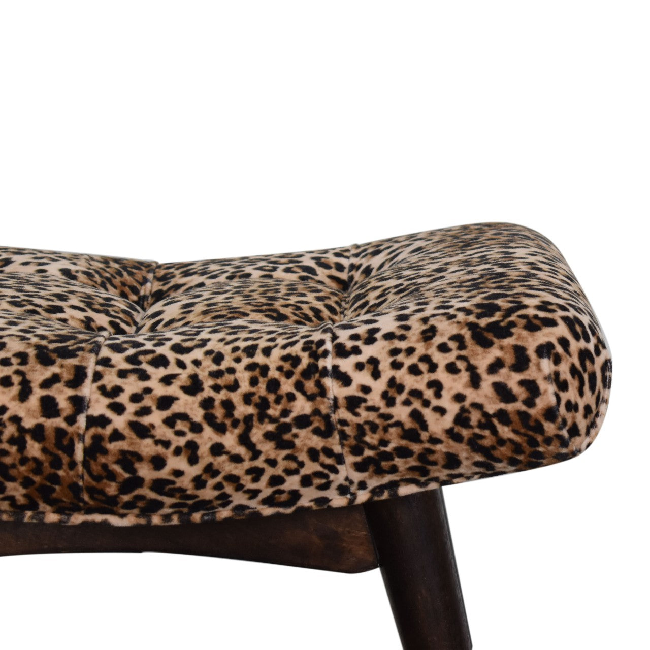WillowStone Leopard Print Curved Bench