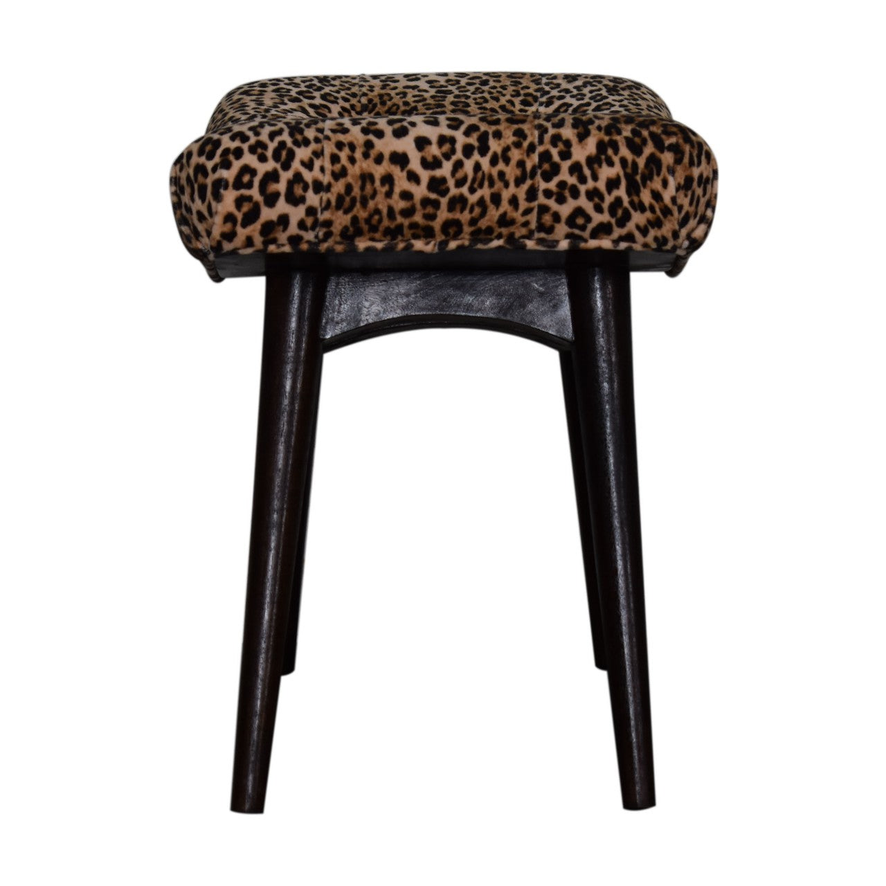 WillowStone Leopard Print Curved Bench