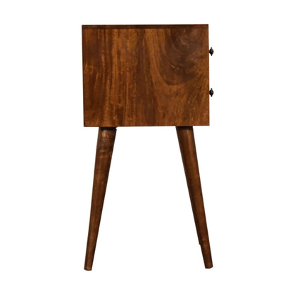 Mini 2 Drawer Chestnut Nightstand